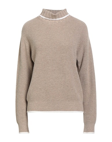 SANDRO Polo neck Beige 72% Wool, 28% Cashmere