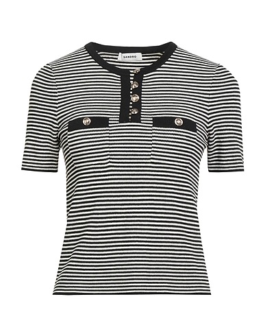 SANDRO Sweater Black 49% Polyester, 34% Viscose, 17% Polyamide