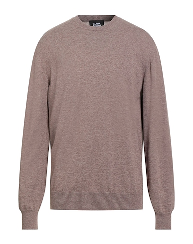 ALPHA STUDIO Sweater Brown 100% Geelong Wool
