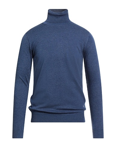 GRIFFAI Polo neck Navy blue 50% Viscose, 30% Nylon, 20% Merino Wool