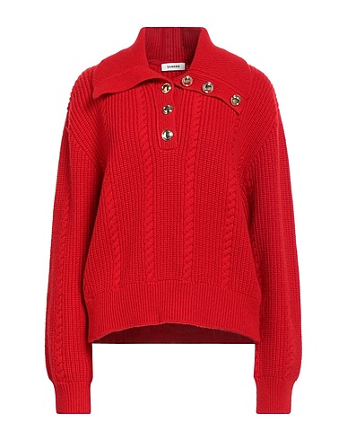 SANDRO Sweater Red 79% Wool, 21% Polyamide