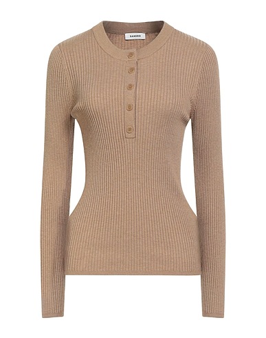 SANDRO Jumper Beige 49% Polyamide, 33% Acrylic, 8% Wool, 8% Polyester, 2% Cashmere