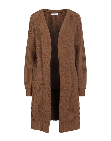 NUALY Cardigan Brown 53% Acrylic, 25% Polyamide, 22% Polyester