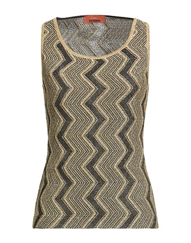 MISSONI Top Gold 66% Viscose, 34% Metallic fiber