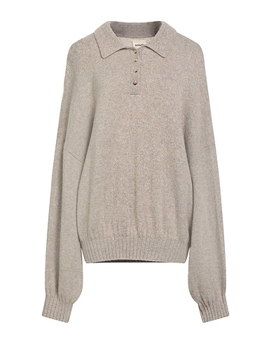 KHAITE Cashmere jumper Taupe 96% Cashmere, 4% Elastane