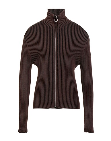 SANDRO Cardigan Brown 51% Acrylic, 49% Wool