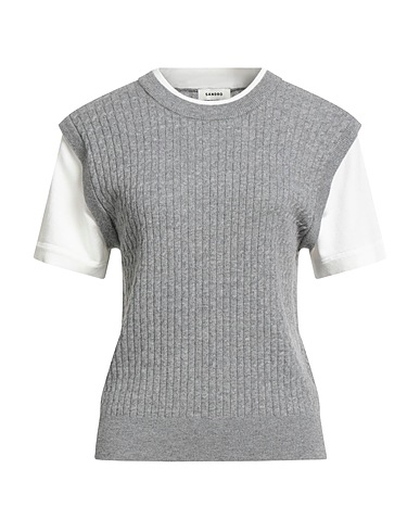 SANDRO Pullover Grau 61% Baumwolle, 22% Viskose, 17% Polyamid