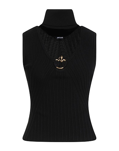 JUST CAVALLI Polo neck Black 72% Viscose, 28% Polyester