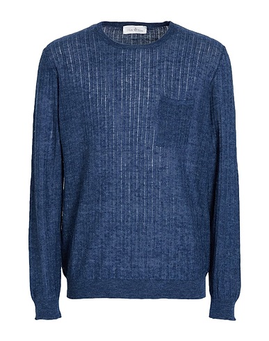 DELLA CIANA Sweater Blue 70% Linen, 30% Silk