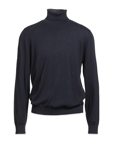 ARMANI EXCHANGE Turtleneck Midnight blue 95% Cotton, 5% Cashmere, Polyamide, Elastane