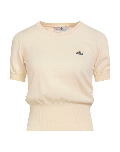 VIVIENNE WESTWOOD Jumper Off white 85% Organic cotton, 15% Cashmere