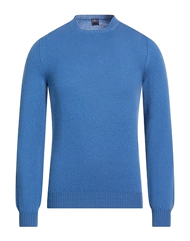 FEDELI Pullover BLU 100% Cachemire