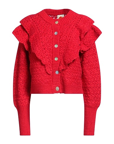 FARM RIO Cardigan Rosso 70% Acrilico, 18% Poliammide, 12% Lana