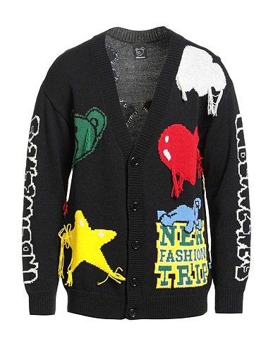 INBETWEENERS Cardigan Black 50% Wool, 50% Acrylic