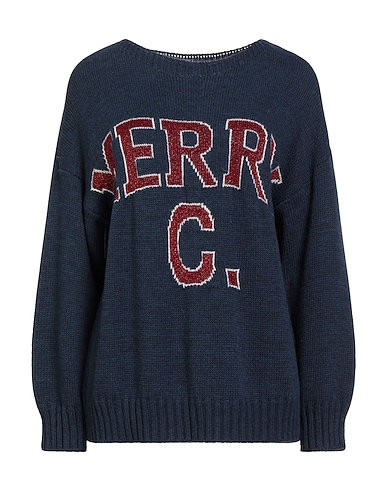 TENSIONE IN Jumper Navy blue 70% Acrylic, 15% Viscose, 9% Wool, 5% Alpaca wool, 1% Metallic fiber