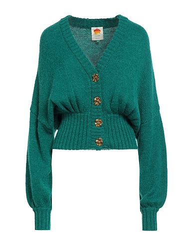 FARM RIO Cardigan Emerald green 50% Polyamide, 28% Acrylic, 12% Mohair wool, 10% Wool