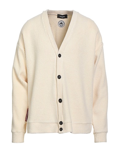 DSQUARED2 Cardigan Cream 91% Cotton, 9% Polyamide