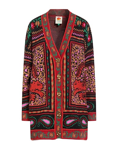 FARM RIO Strickjacke Rot 55% Acryl, 35% Polyamid, 10% Wolle