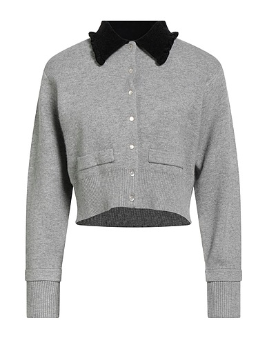 SANDRO Cardigan Grey 53% Viscose, 21% Wool, 15% Polyester, 9% Polyamide, 2% Cashmere