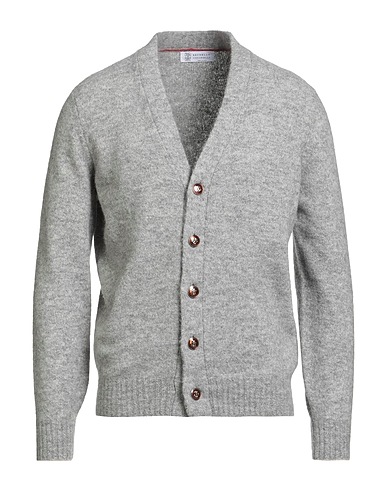 BRUNELLO CUCINELLI Cardigan Grey 37% Alpaca wool, 30% Cotton, 26% Polyamide, 7% Wool