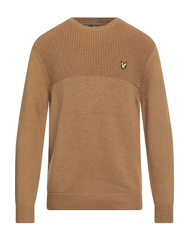 LYLE & SCOTT Jumper Camel 93% Cotton, 7% Wool