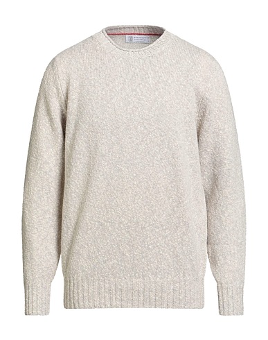 BRUNELLO CUCINELLI Jumper CASHMERE Light grey 55% Lambswool, 45% Cashmere
