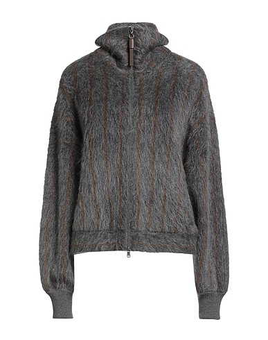 BRUNELLO CUCINELLI Cardigan Grey 34% Virgin Wool, 19% Mohair wool, 17% Polyamide, 17% Cashmere, 13% Other Fibres