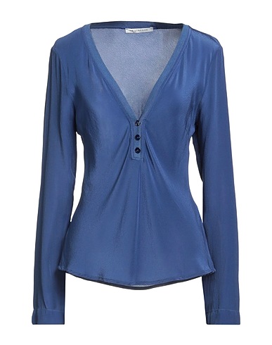 LE STREGHE Top Blu 100% Viscosa