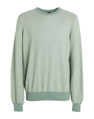 FEDELI Μπλούζα από κασμίρ Πράσινο του φασκόμηλου 100% Κασμίρι