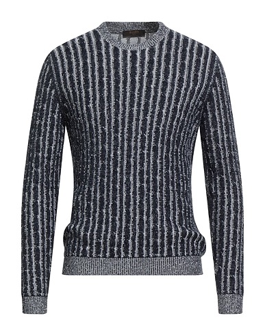 MOORER Pullover Nachtblau 45% Wolle, 45% Baumwolle, 10% Kaschmir