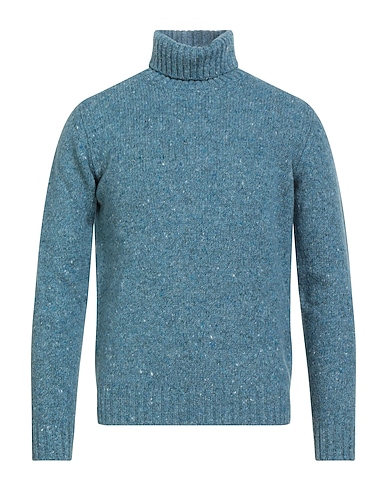 MOORER Turtleneck Slate blue 68% Wool, 29% Cashmere, 3% Polyester