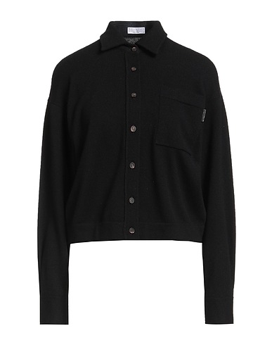 BRUNELLO CUCINELLI Cardigan Black 100% Cashmere, Brass