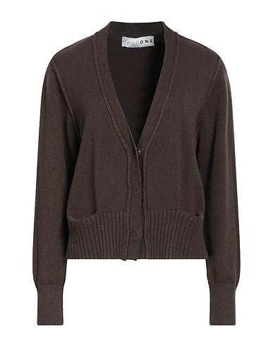 HAVEONE Cardigan Testa di moro 50% Viscosa, 28% Poliestere, 22% Poliammide