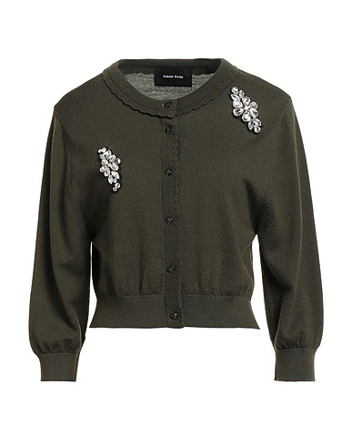 SIMONE ROCHA Cardigan Military green 100% Merino Wool