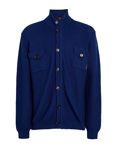 MOORER Cardigan Blue 100% Wool