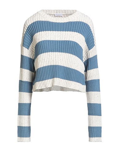 BRUNELLO CUCINELLI Jumper Slate blue 96% Cotton, 4% Polyester