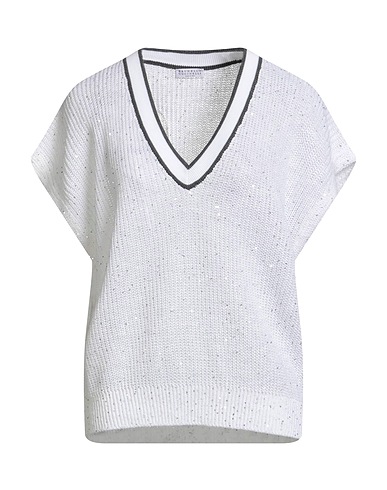BRUNELLO CUCINELLI Jumper White 94% Linen, 6% Nylon, Polyester, Cotton