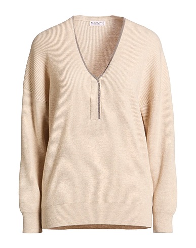 BRUNELLO CUCINELLI Kaschmirpullover  CASHMERE Beige 100% Kaschmir, Ecobrass