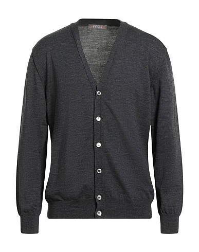 ANDREA FENZI Cardigan Charcoal 100% Wool