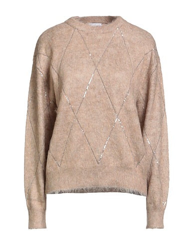 BRUNELLO CUCINELLI Jumper CASHMERE Taupe 28% Mohair wool, 26% Virgin Wool, 21% Wool, 20% Polyamide, 5% Silk