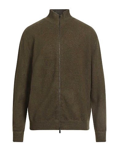 MASSIMO ALBA Cardigan Military green 100% Cashmere