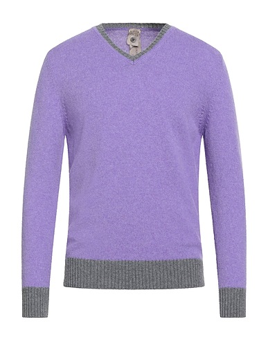 H953 Πουλόβερ Λιλά 100% Μαλλί μερινός