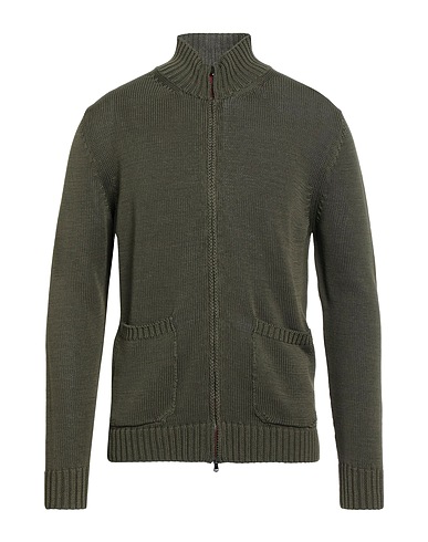 H953 Cardigan Military green 100% Cotton