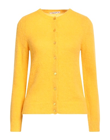KANGRA Cardigan Giallo ocra 63% Lana di alpaca, 30% Poliammide, 7% Lana