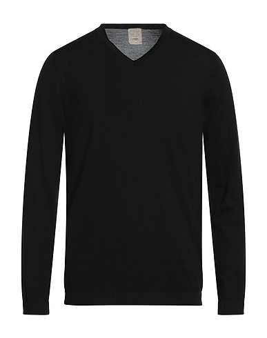 H953 Pullover Nero 100% Lana Merino