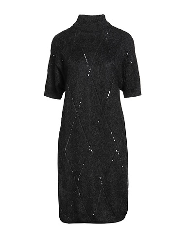 BRUNELLO CUCINELLI Kurzes Kleid CASHMERE Schwarz 28% Mohairwolle, 26% Schurwolle, 20% Polyamid, 13% Kaschmir, 13% Andere Fasern