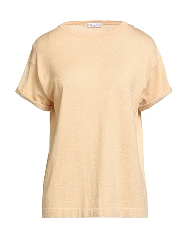 BRUNELLO CUCINELLI Cashmere blend Sand 51% Cashmere, 22% Silk, 20% Polyamide, 7% Metallic Polyester