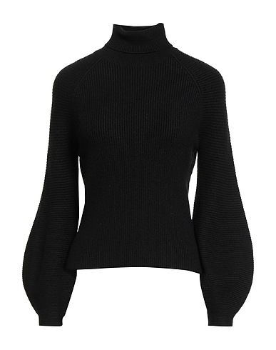 SANDRO FERRONE Polo neck Black 50% Viscose, 27% Polyester, 23% Nylon