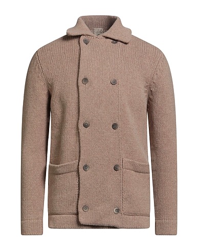 H953 Cardigan Beige 100% Merino Wool