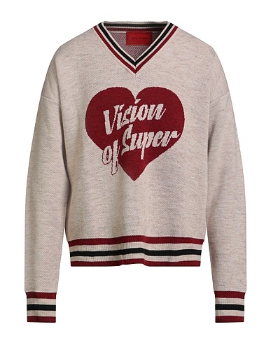 VISION OF SUPER Jumper Beige 75% Acrylic, 10% Wool, 10% Viscose, 5% Alpaca wool